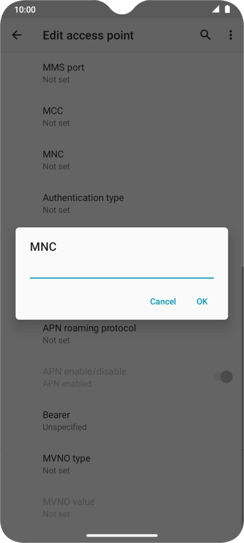 Key in 33 and press OK.