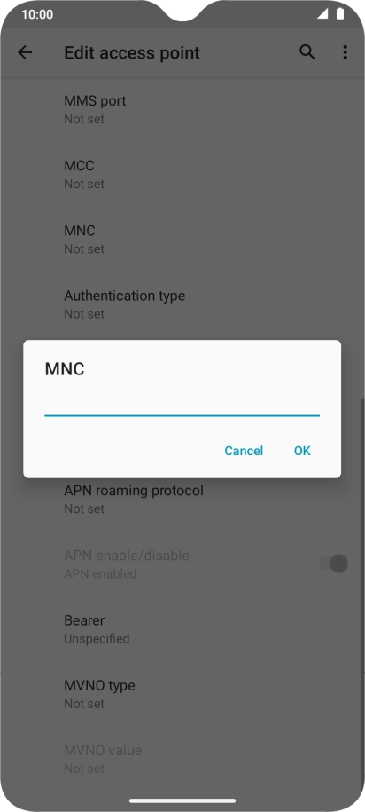 Key in 33 and press OK.