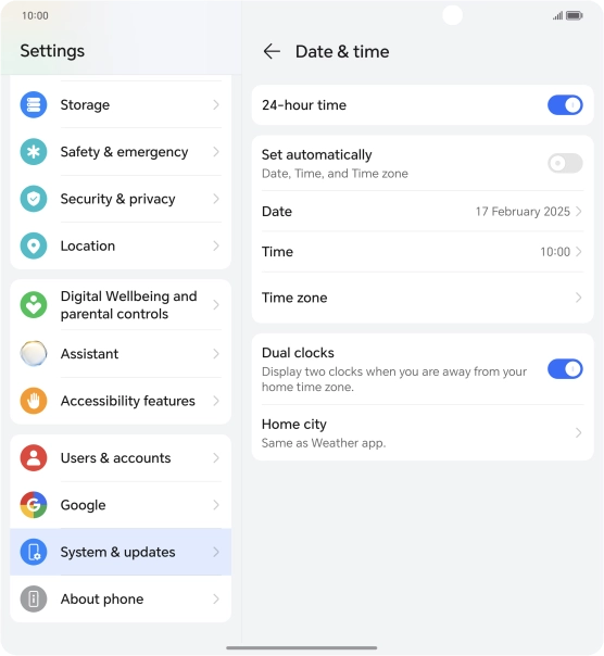 Press the indicator next to 