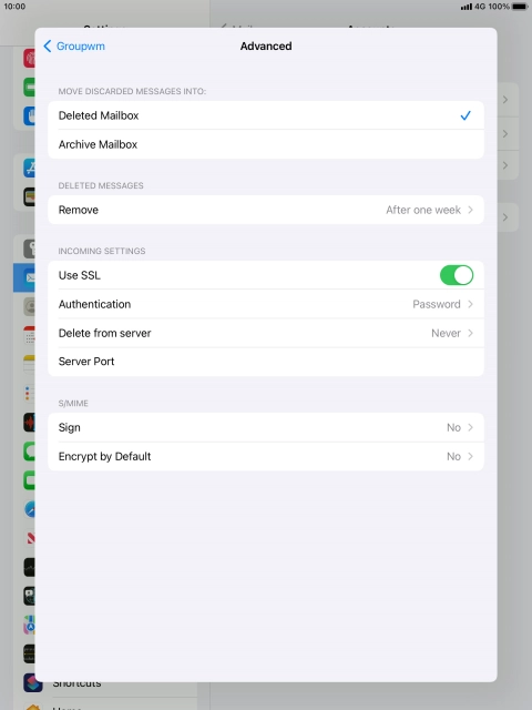 Press the indicator next to 
