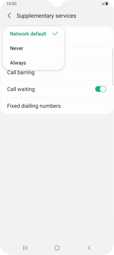 Press Always to turn on caller identification.