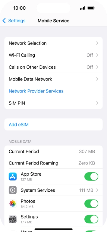 The total data usage is displayed next to Current Period.