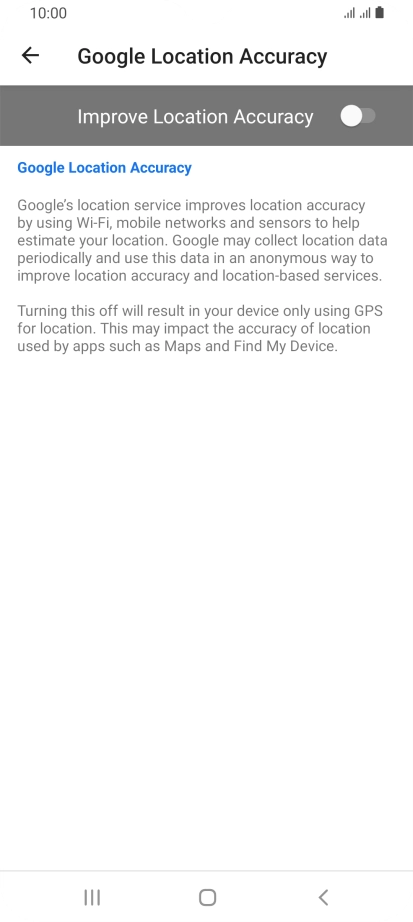 If you press the indicator next to 