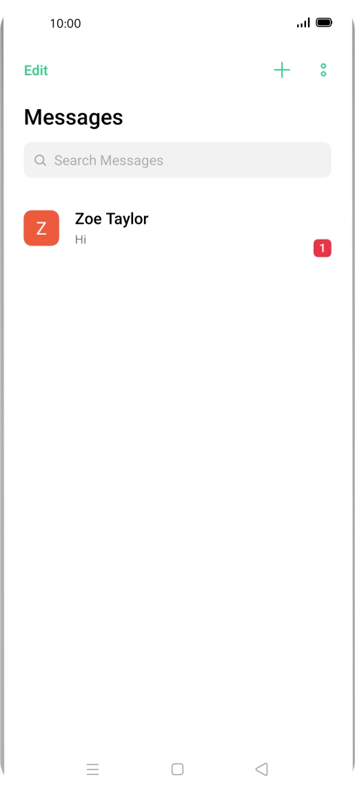 Press the menu icon.