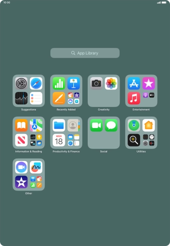 Press the required app.