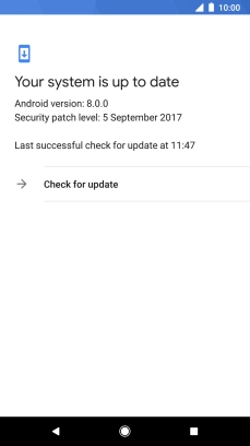 Press Check for update. If a new software version is available, it's displayed. Follow the instructions on the screen to update the phone software.