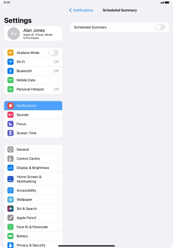 Press the indicator next to 