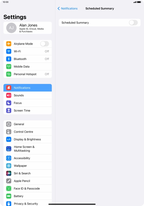 Press the indicator next to 