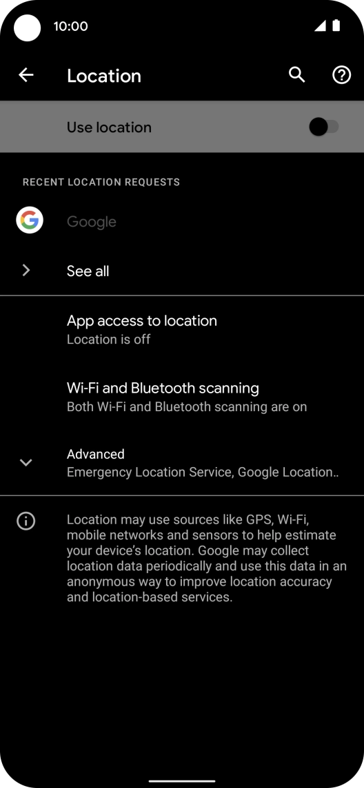 Press the indicator next to 