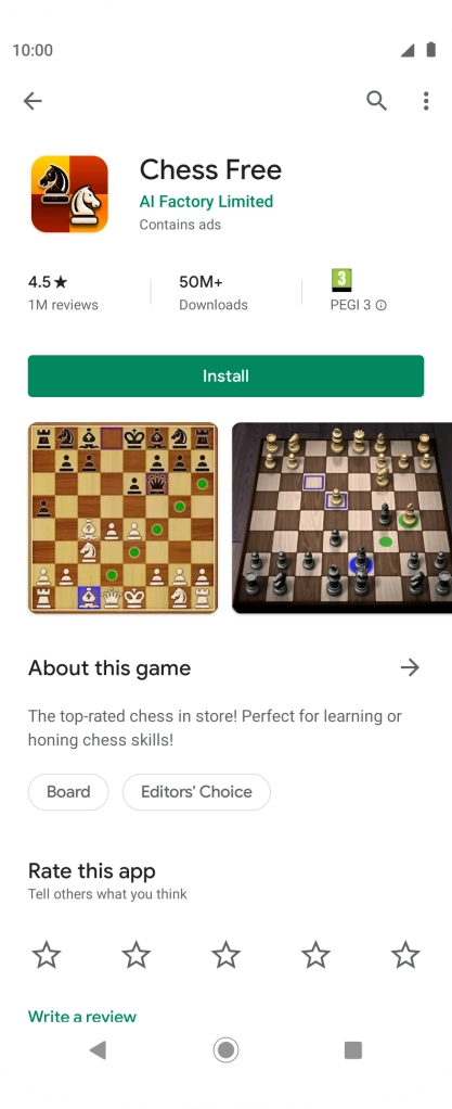 Press Install and follow the instructions on the screen to install the app.