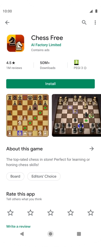 Press Install and follow the instructions on the screen to install the app.