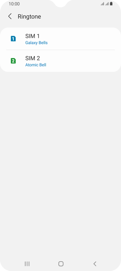 Press the required SIM.