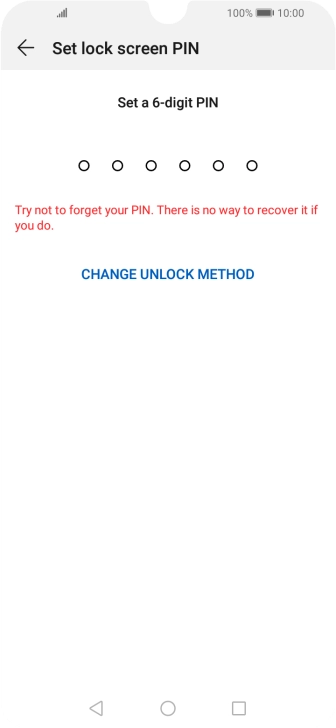 Press CHANGE UNLOCK METHOD.