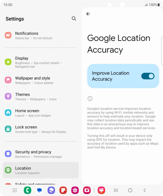 If you press the indicator next to 