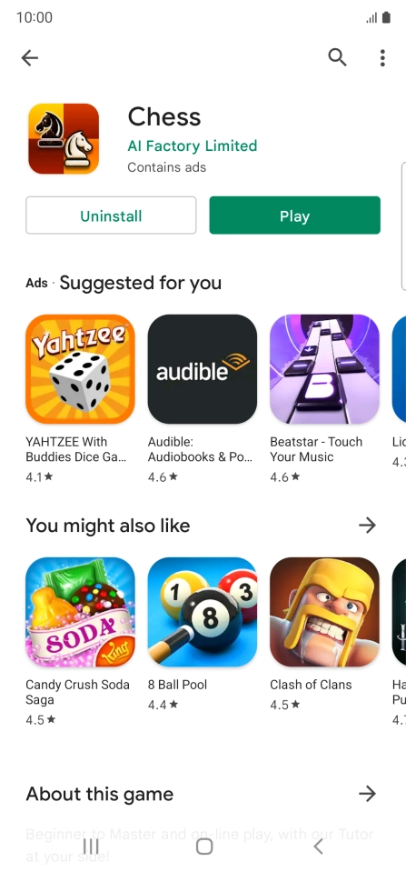 Press the Home key to return to the home screen.