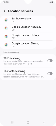 Press Google Location Accuracy.