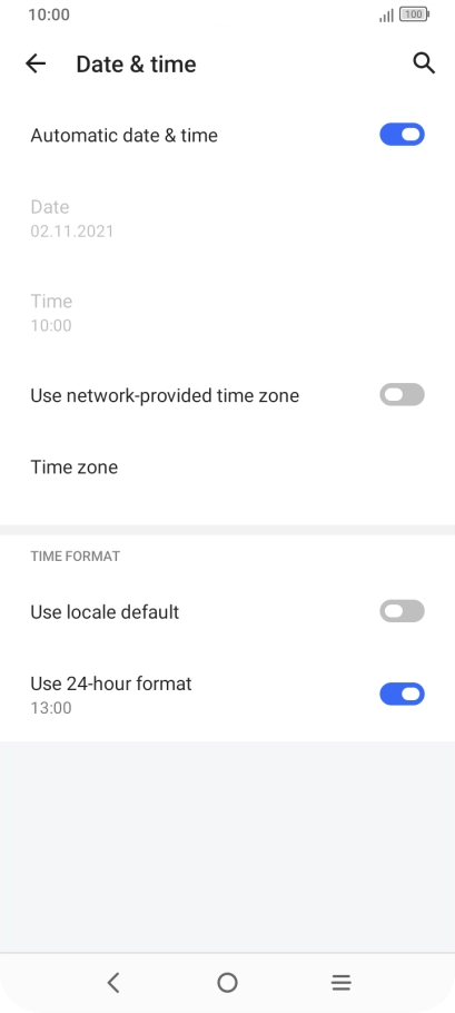 Press the indicator next to 