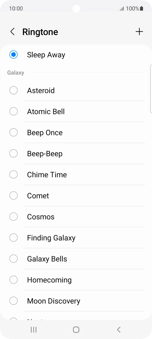 Press the Home key to return to the home screen.