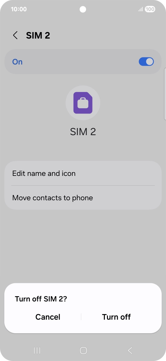 If you turn on use of the price plan, press Turn off.
