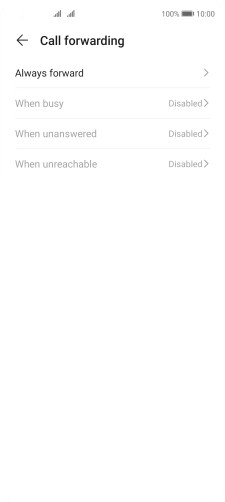 Press the required divert type.