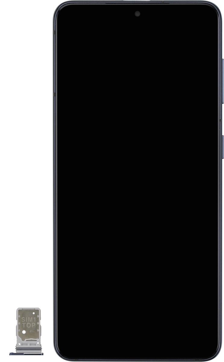 Turn your SIM so the angled corner of the SIM matches the angled corner of the first SIM holder and place your SIM in of the first the SIM holder.