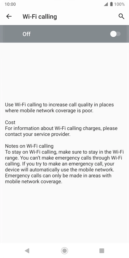 Press the indicator to turn the function on or off.