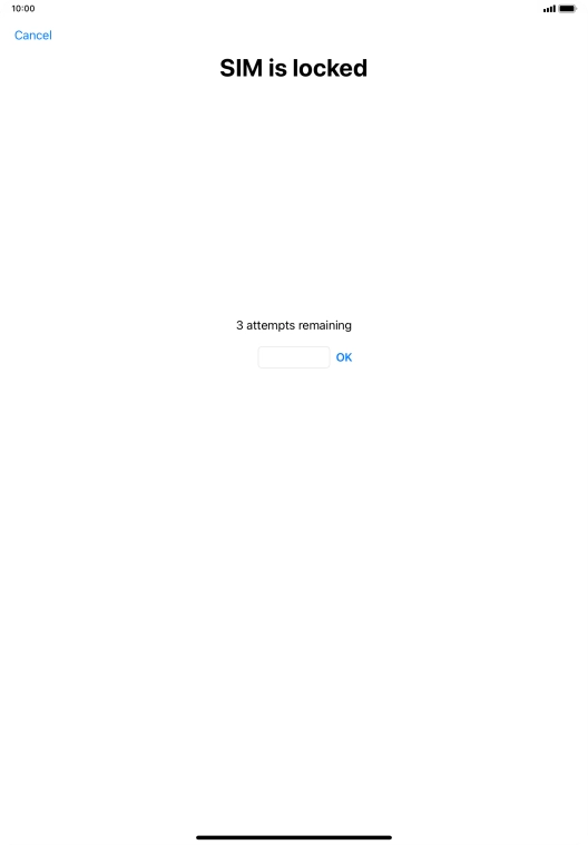 If your SIM is locked, key in your PIN and press OK. The default PIN is 1111.
