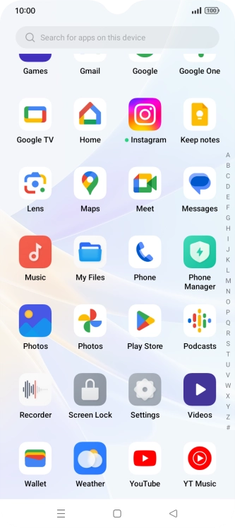 Press Play Store.