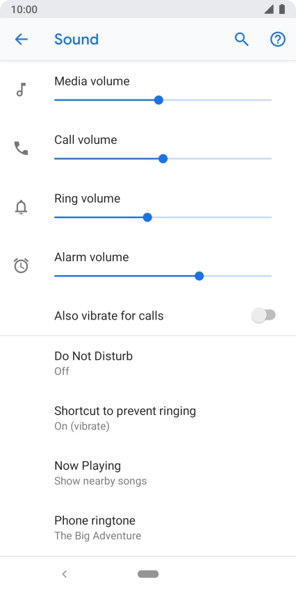 Press the Home key to return to the home screen.