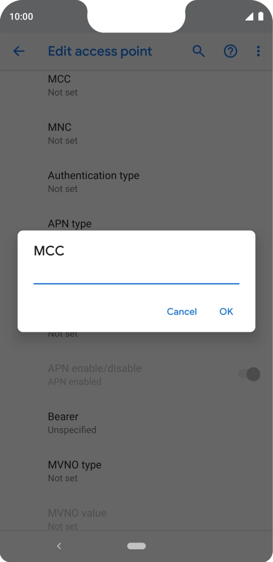 Key in 234 and press OK.