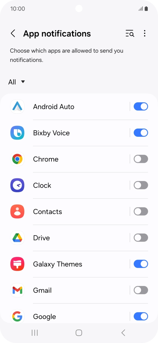 Press the drop down list.