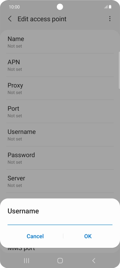 Key in eesecure and press OK.