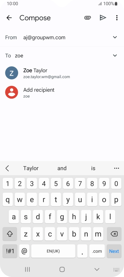 Press the required contact.