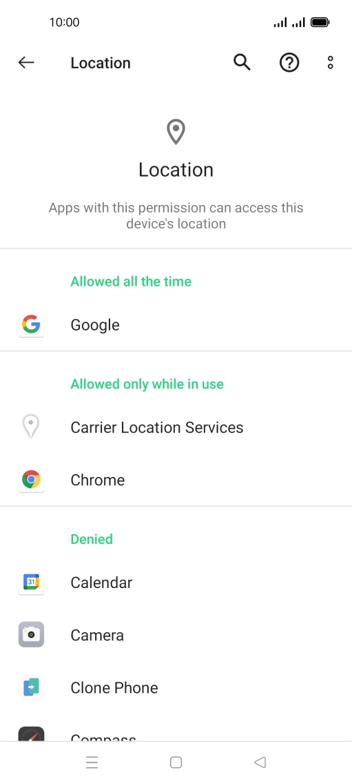 Press the required app.