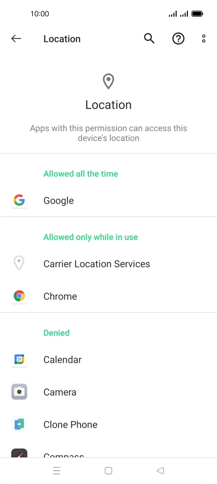 Press the required app.