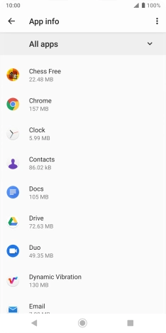 Press the required app.