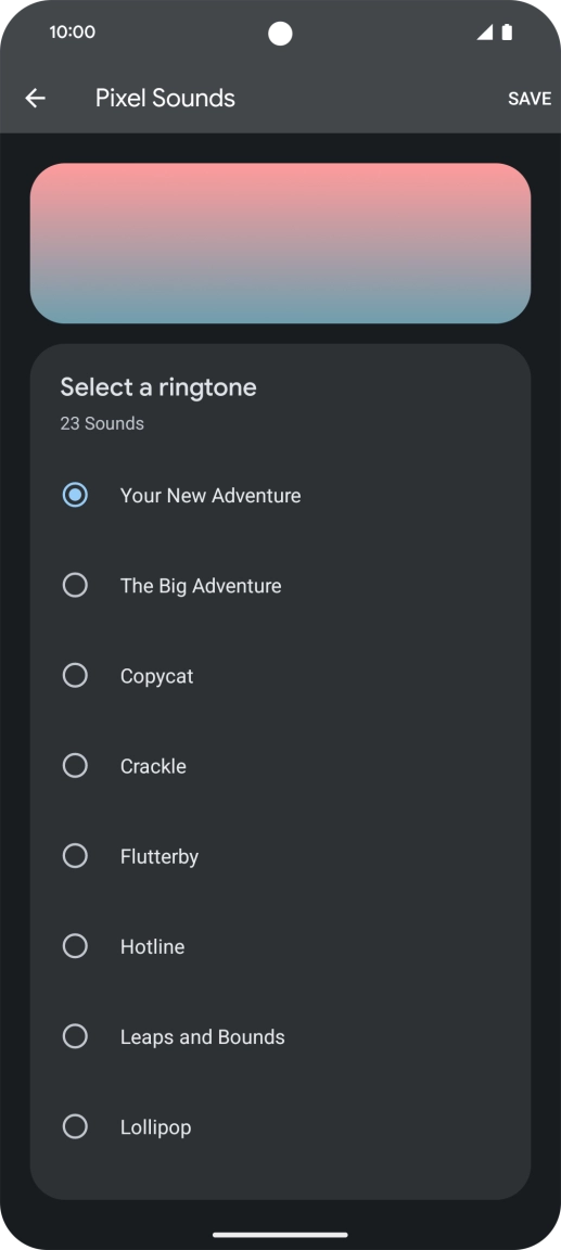 Press the required ring tones to hear them.