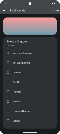 Press the required ring tones to hear them.