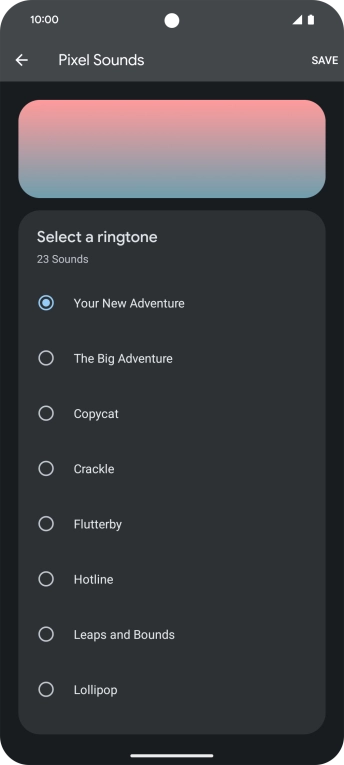 Press the required ring tones to hear them.