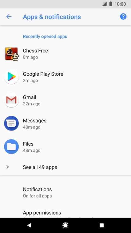 Press the required app.