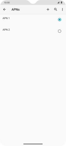 Press the field next to the data connection to activate it.