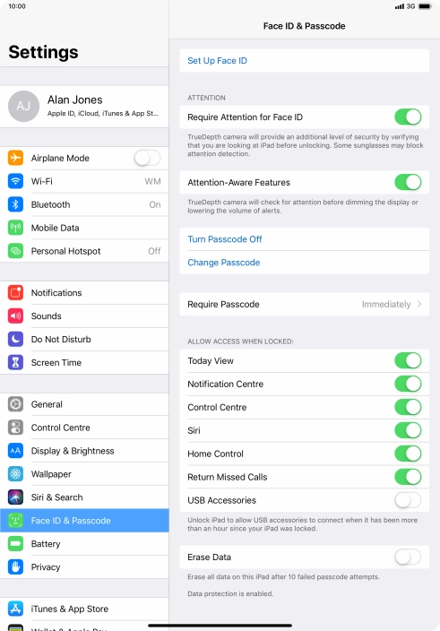 Press the indicator next to 