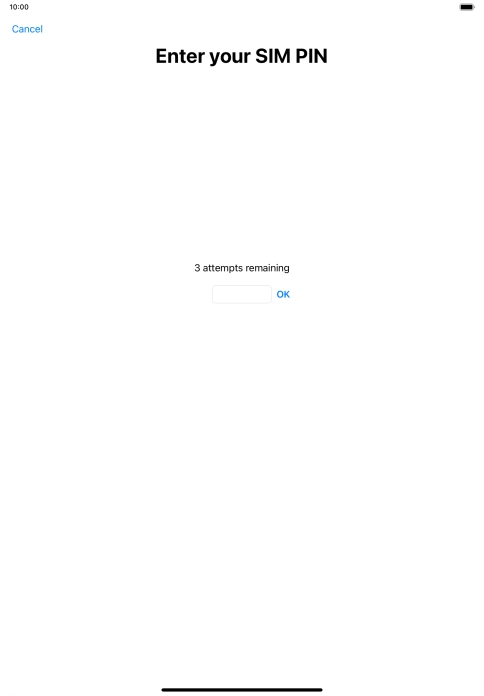 If your SIM is locked, key in your PIN and press OK. The default PIN is 1111.