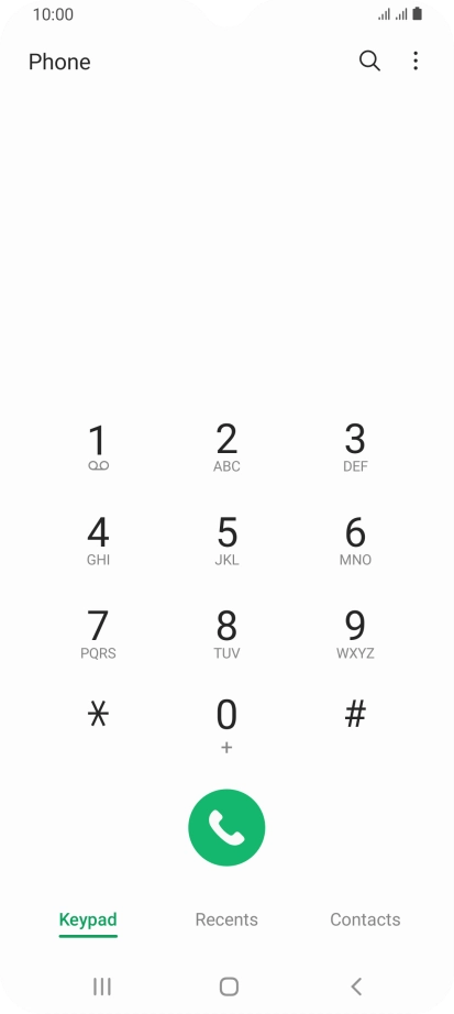 Press the menu icon.