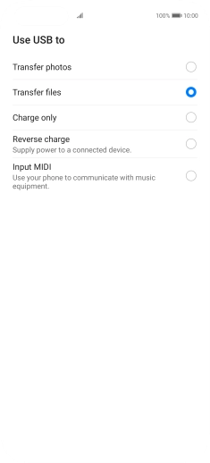 Press Transfer files.