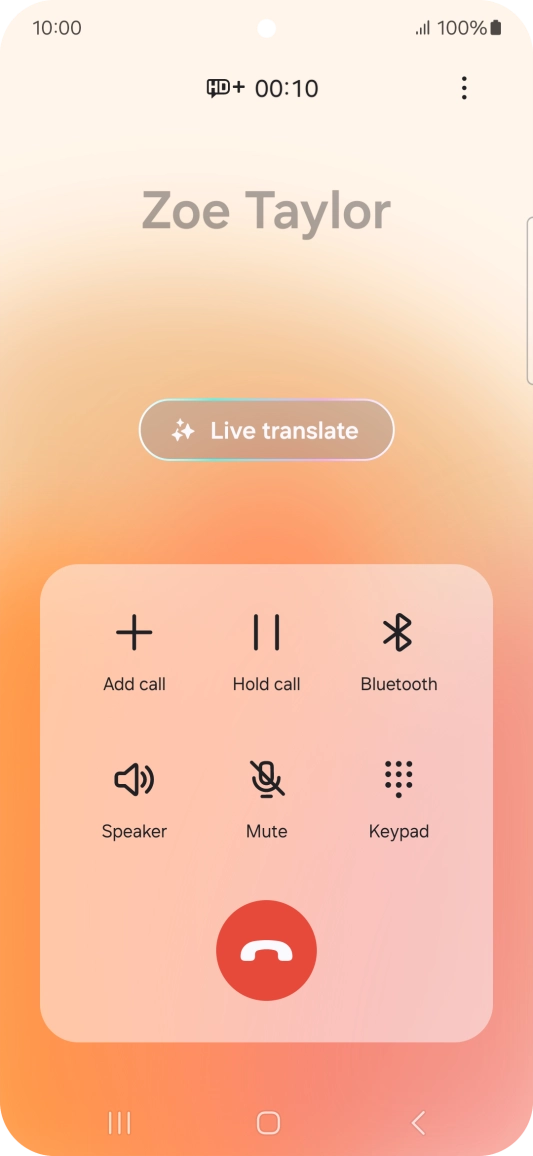 Press Live translate.