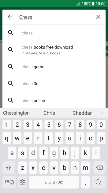 Key in the name or subject of the required app and press the search icon.