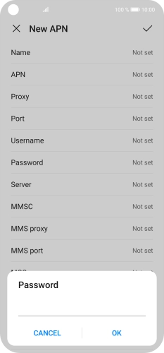 Key in secure and press OK.