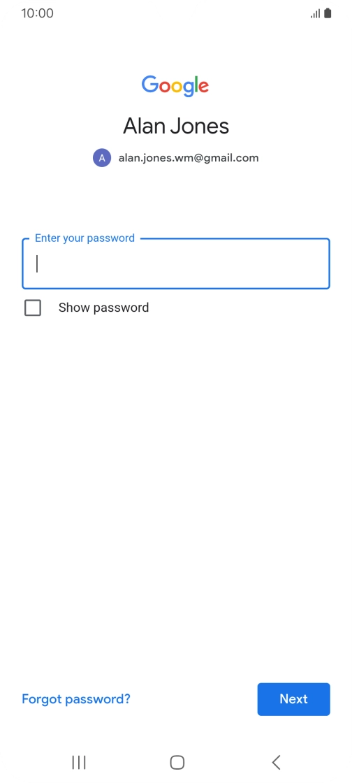 Press the field below 