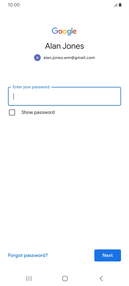 Press the field below 
